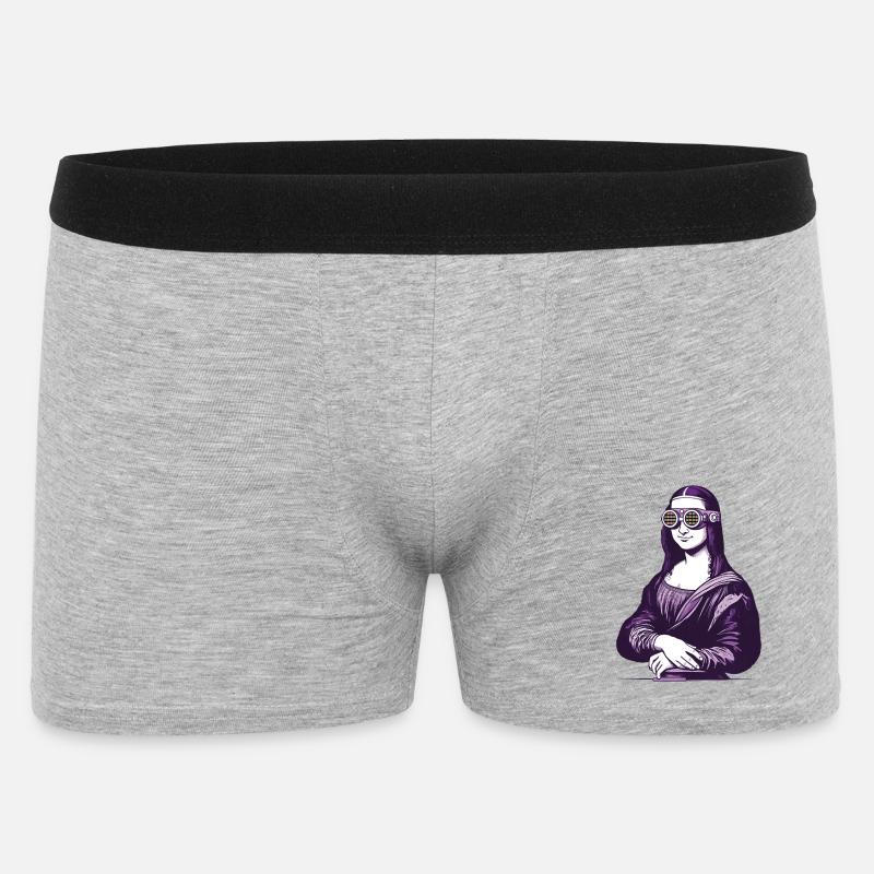 MONA iA – Geek & Sci-Fi - Männer Boxer Shorts - Grau meliert