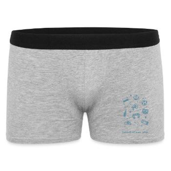 Fussball ist mein Leben - Männer Boxer Shorts - Grau meliert - Vorne