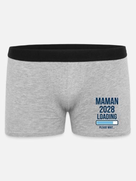 Annonce Grossesse Maman 2028 Loading - Boxer Homme - gris chiné