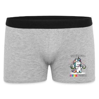 Couleurs néon de licorne en haltérophilie - Boxer Homme - gris chiné - Devant