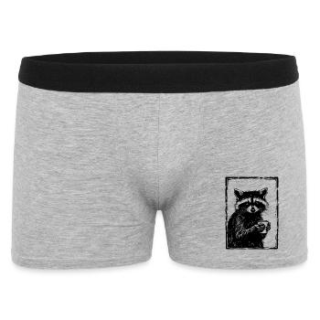 Barista Raccoon - Boxer Homme - gris chiné - Devant
