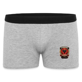Albanien Adler  - Männer Boxer Shorts - Grau meliert - Vorne