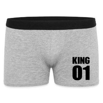 king_01 - Boxer Homme - gris chiné - Devant