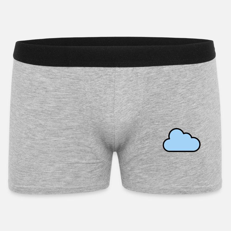cloud_icon - Männer Boxer Shorts - Grau meliert