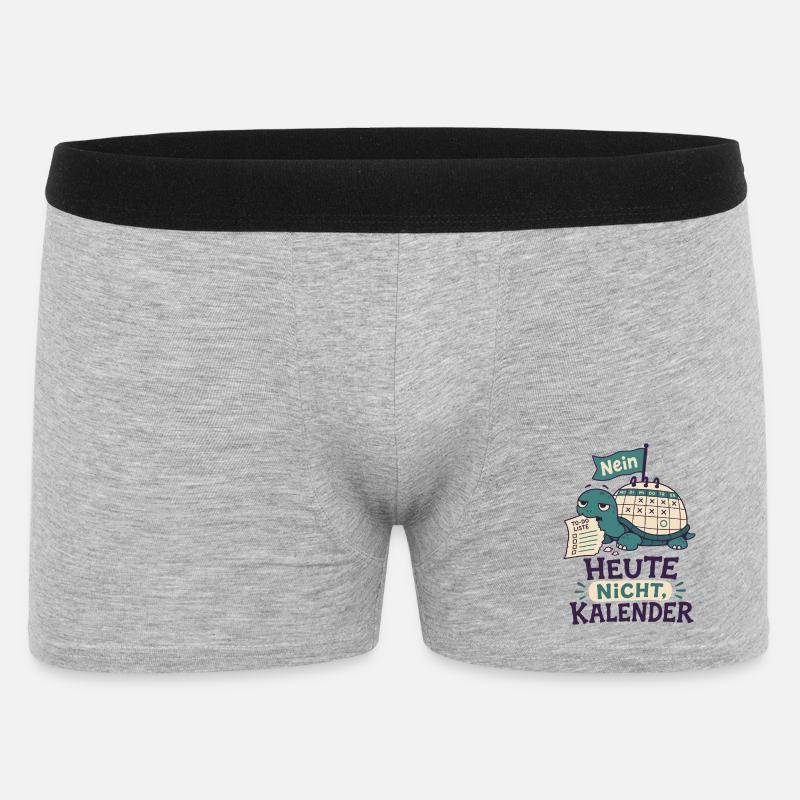 Heute nicht Kalender - Männer Boxer Shorts - Grau meliert