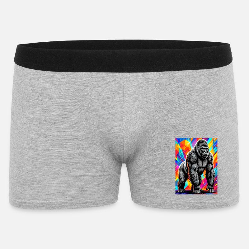 gorille - Boxer Homme - gris chiné