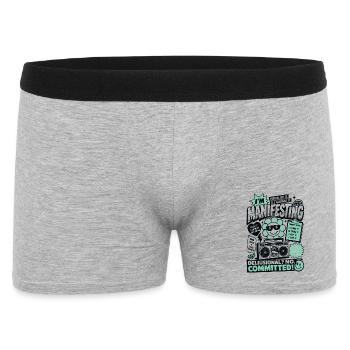 I'm Manifesting Committed Motivation - Männer Boxer Shorts - Grau meliert - Vorne