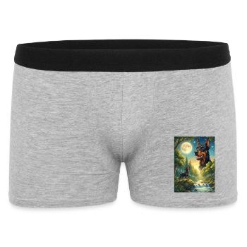 Doberman chien mème hurlant à la Lune - Boxer Homme - gris chiné - Devant