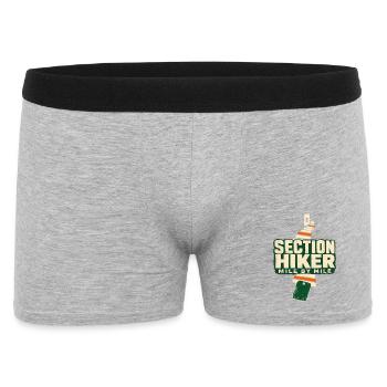 Section Hiker Mile by Mile Appalachian Trail Progr - Men's Boxer Shorts - heather grey - Front