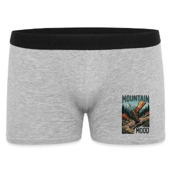 Randonnée - Aventure en plein air - Ambiance montagneuse - Boxer Homme - gris chiné - Devant