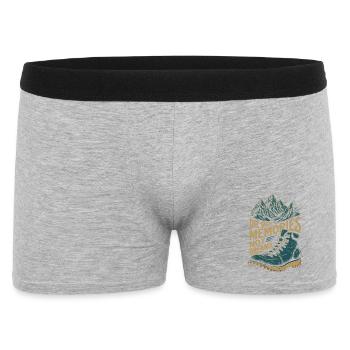 Hiking - Outdoor Adventure - Die With Memories Not - Men's Boxer Shorts - heather grey - Front