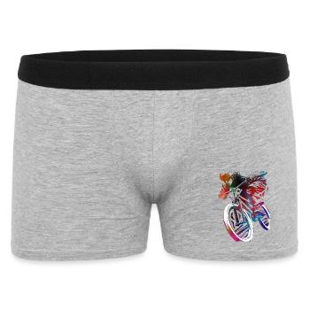 A colorful bicycle in abstraction - Men's Boxer Shorts - heather grey - Front
