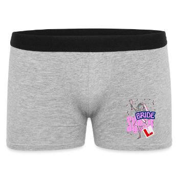 Brauttruppen-Konfetti-Illustration - Männer Boxer Shorts - Grau meliert - Vorne