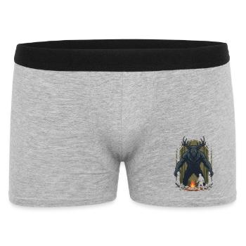 Wandern – Outdoor-Abenteuer – Du bist nicht allein - Männer Boxer Shorts - Grau meliert - Vorne
