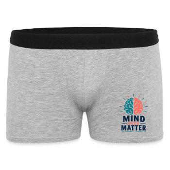 Mind Over Matter – Motivation Brain Mental Health - Men's Boxer Shorts - heather grey - Front