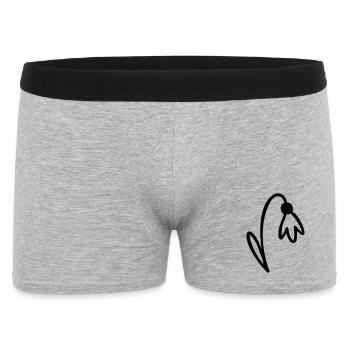 Blume - Männer Boxer Shorts - Grau meliert - Vorne