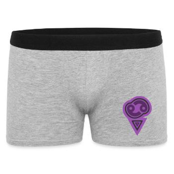 Tierkreis-Stammeskrebs und Wasser - Männer Boxer Shorts - Grau meliert - Vorne