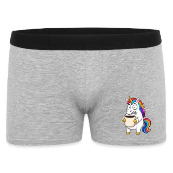 Surcharge de café licorne drôle - Boxer Homme - gris chiné - Devant