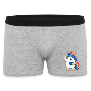 Clumsy Unicorn Paint Roller Fail - Men's Boxer Shorts - heather grey - Front