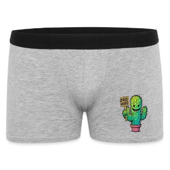 Cactus avec câlins gratuits - Boxer Homme - gris chiné - Devant