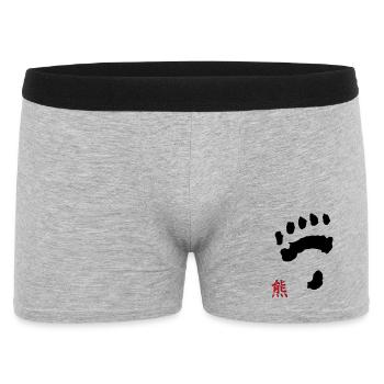 tatze_kuma + Kanji - Men's Boxer Shorts - heather grey - Front