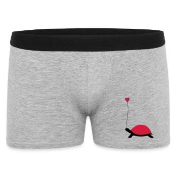 Tortue avec ballon de coeur - Boxer Homme - gris chiné - Devant
