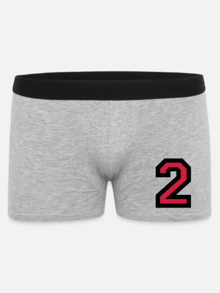The Number Two 2 - Men's Boxer Shorts - heather grey