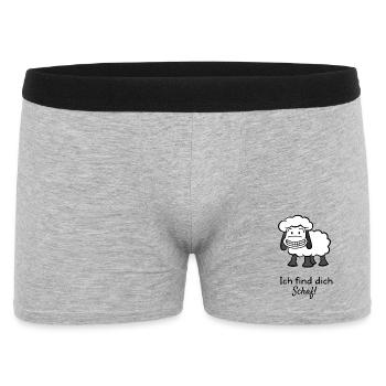Ich find dich Schaf! - Männer Boxer Shorts - Grau meliert - Vorne