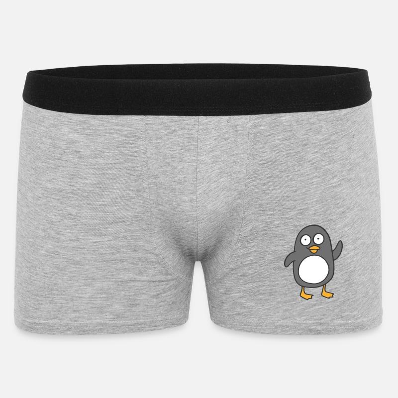 Pinguin - Männer Boxer Shorts - Grau meliert