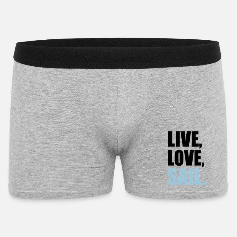 segeln - Männer Boxer Shorts - Grau meliert