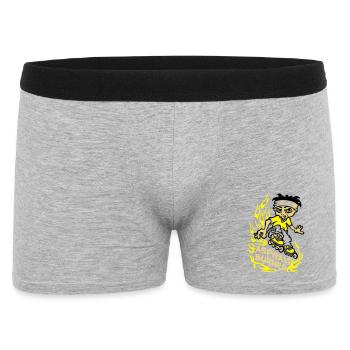 Asphalt burner flex - Männer Boxer Shorts - Grau meliert - Vorne