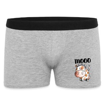 Petit bébé de vache - vache - vaches - veau - Bulle - Boeuf - Boxer Homme - gris chiné - Devant