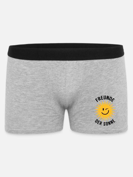Freunde der Sonne - Männer Boxer Shorts - Grau meliert