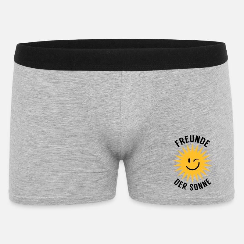 Freunde der Sonne - Männer Boxer Shorts - Grau meliert