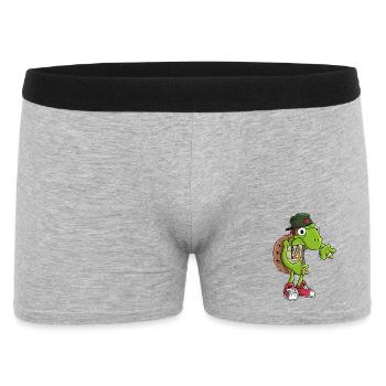 Hip-Hop Schildkröte - Männer Boxer Shorts - Grau meliert - Vorne