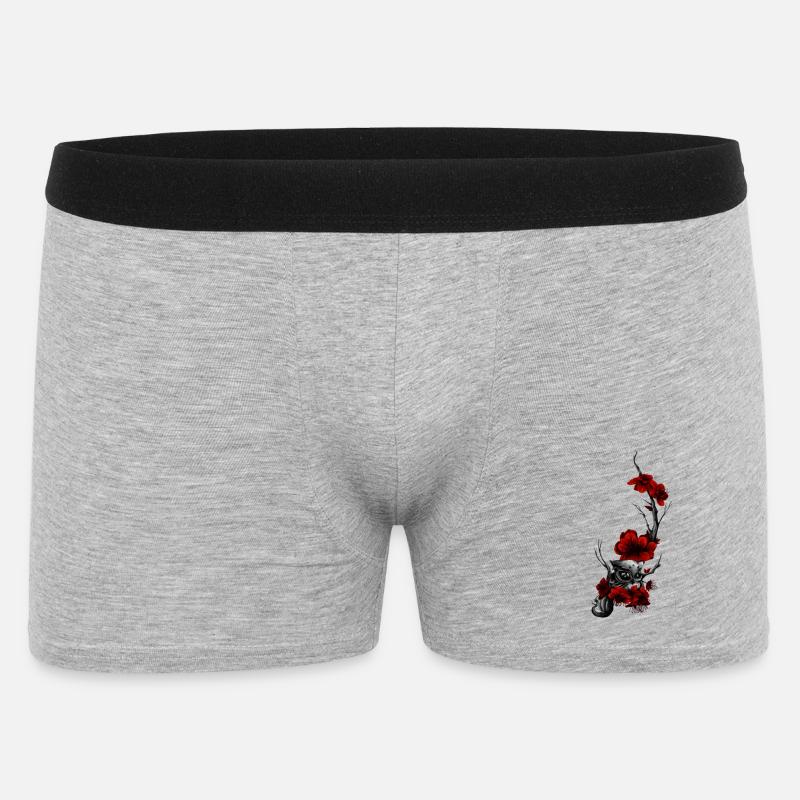 Eule - Männer Boxer Shorts - Grau meliert