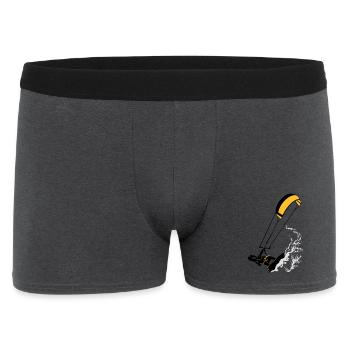 Kitesurfen und Wellen flex - Männer Boxer Shorts - Anthrazit - Vorne