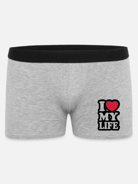 I love my life - Men's Boxer Shorts - heather grey