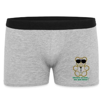 Ich ben so cool wie min Götti - Männer Boxer Shorts - Grau meliert - Vorne