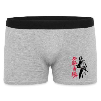 Bushi Night Hunter - Männer Boxer Shorts - Grau meliert - Vorne