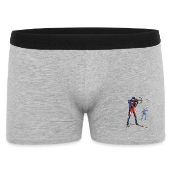 Biathlon - Männer Boxer Shorts - Grau meliert - Vorne
