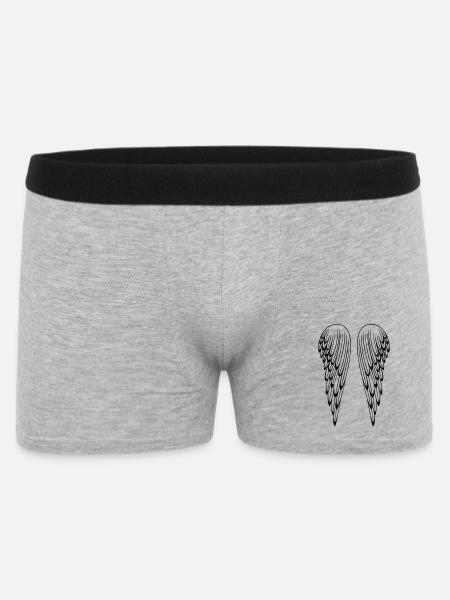 Engel vinger, vogter engel, vinger. - Boxer Shorts til mænd - grå meleret