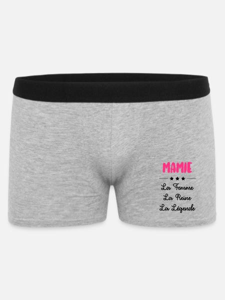 Mamie Mamy Grand-Mère Grand Mere Grands Parents - Men's Boxer Shorts - heather grey