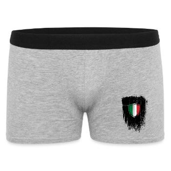 Distressed Italian Flag Shield - Men's Boxer Shorts - heather grey - Front