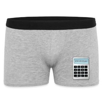 Je te calcule pas humour math matheux calculette - Boxer Homme - gris chiné - Devant