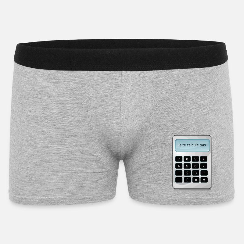 Je te calcule pas humour math matheux calculette - Boxer Homme - gris chiné