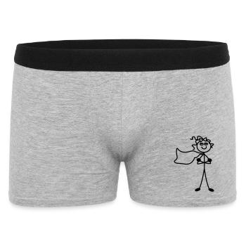 Super fille avec cape - Boxer Homme - gris chiné - Devant