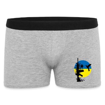 peace no war ukraine - Men's Boxer Shorts - heather grey - Front