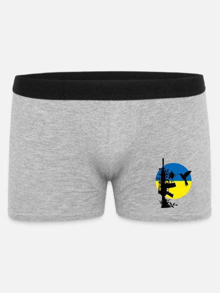 peace no war ukraine - Men's Boxer Shorts - heather grey
