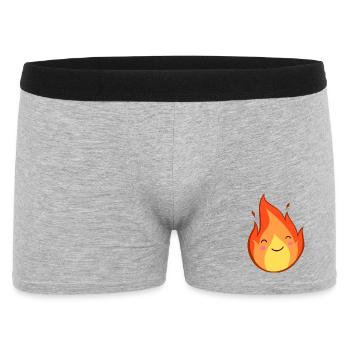 Warmth of the fire animal motif - Men's Boxer Shorts - heather grey - Front